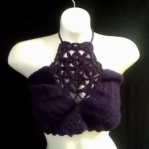 Handmade Flower of Life Crop Top - Picture 1 of 2